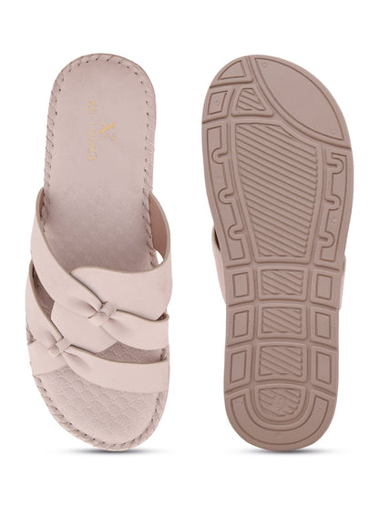 Cross-Strap Flat Slippers with Cushioned doctor Sole