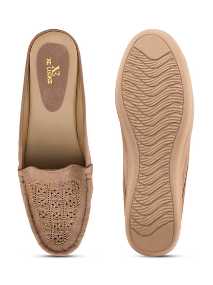 Embellished Slip-On Mules with Comfortable Cushioning