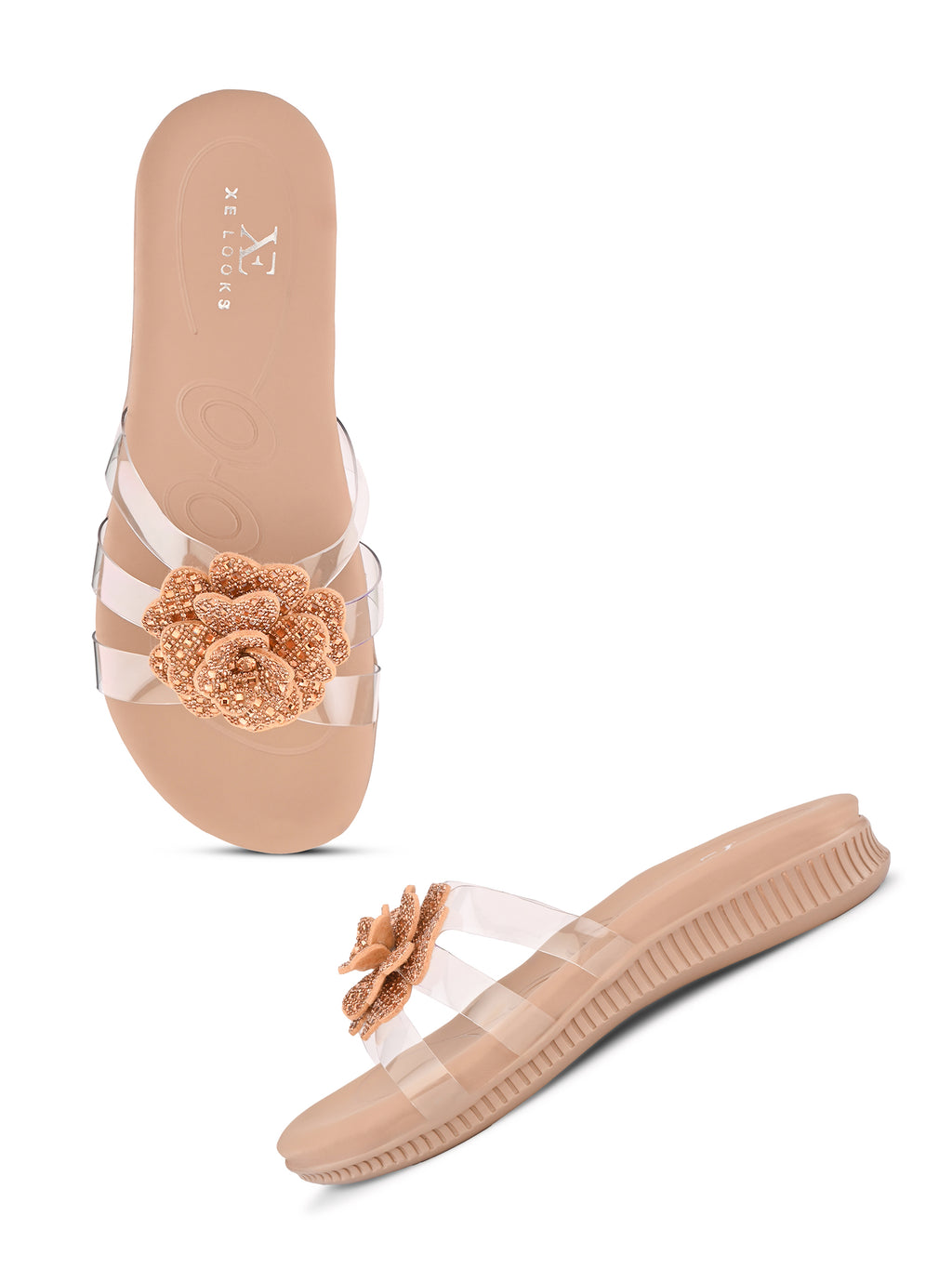 Crystal Rose Transparent Comfort Cushion Slides