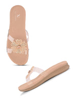 Crystal Floral Transparent Comfort Cushion Slides