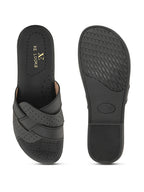 Cross-Strap with Laser-Cut Detailing Slippers