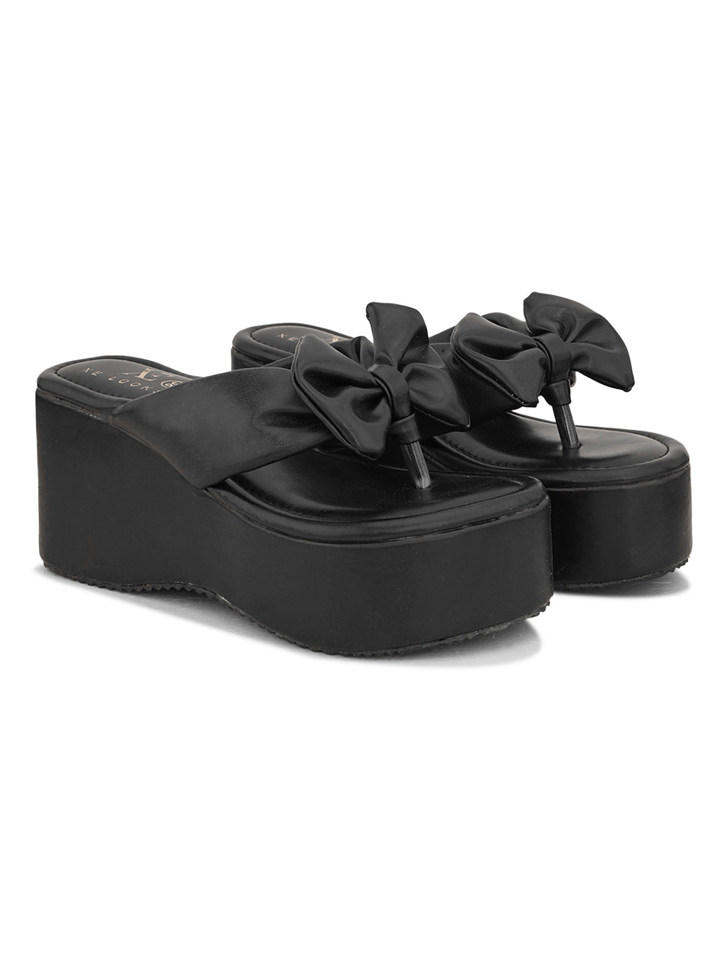 Bow Design with modern cushion platform Slippers