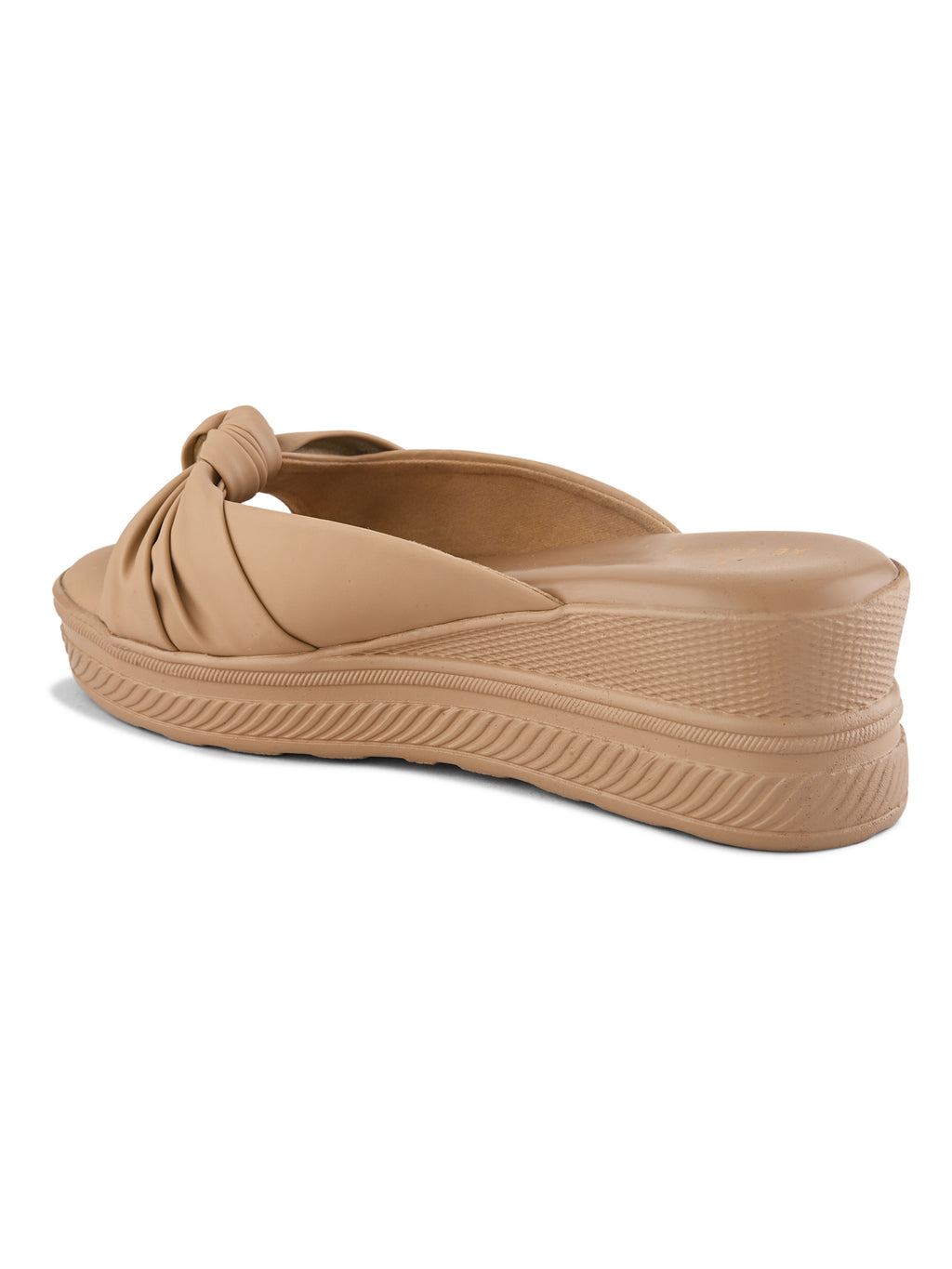 Stylish Knot Design Slip-On Wedge Sandal