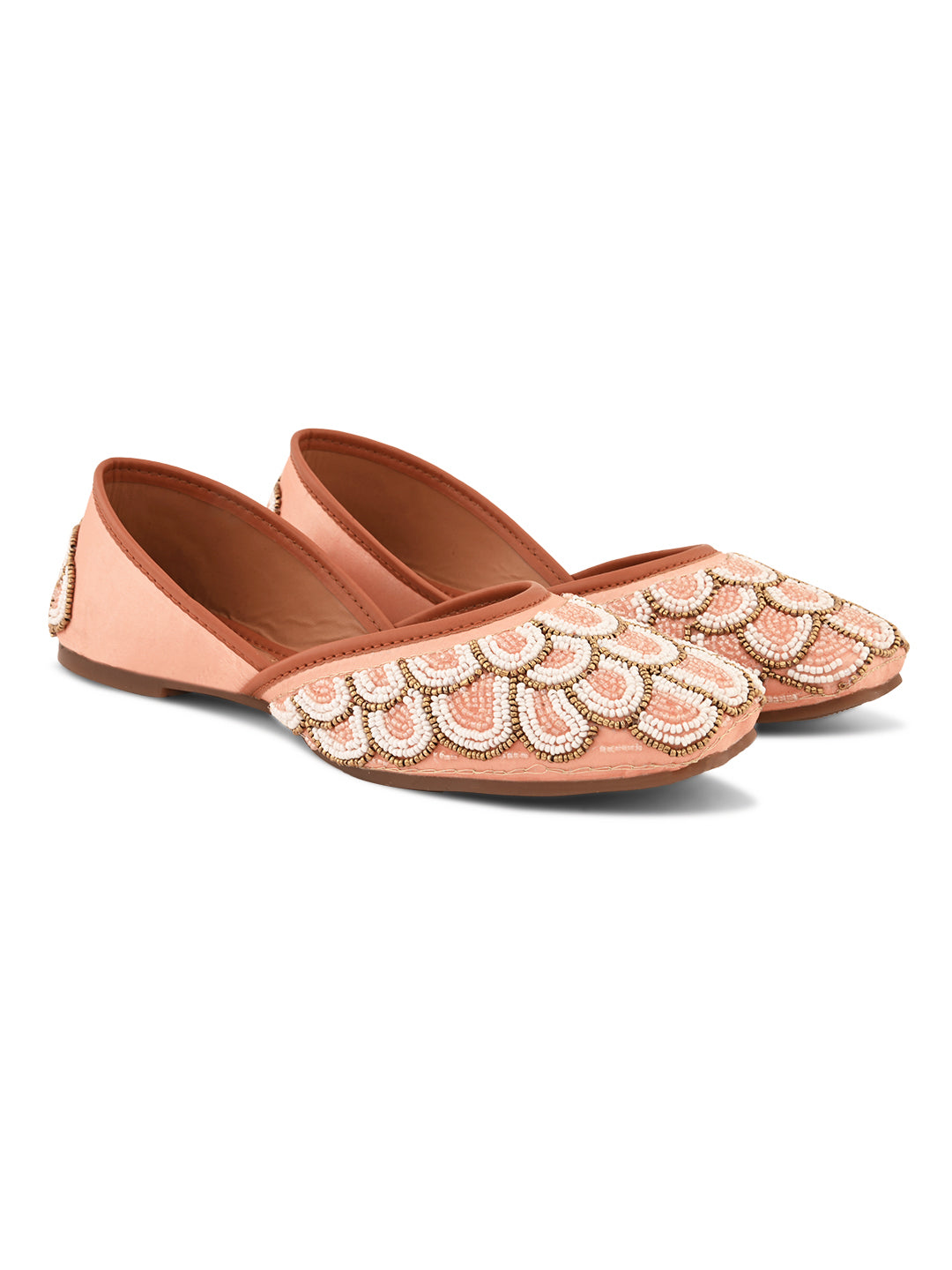 Ethnic Pearl & Bead Handcrafted Punjabi Juttis