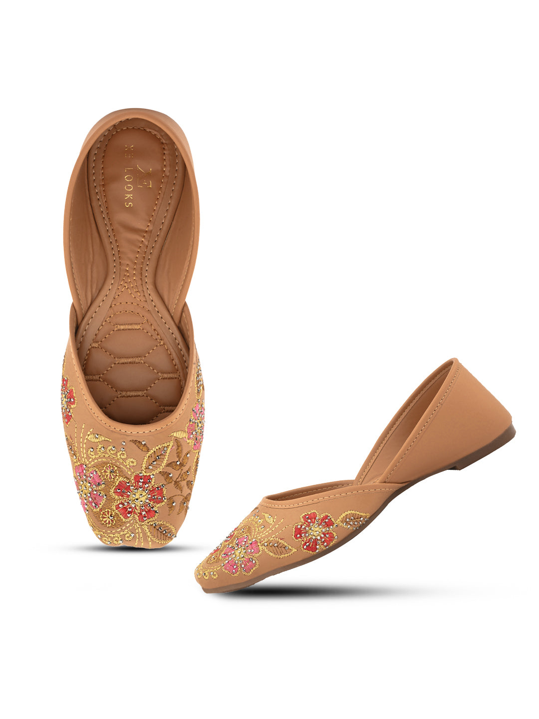 Embroidered Floral Pattern Traditional Juttis