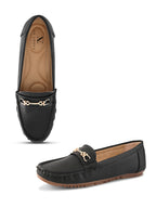 Classic Loafers with Metal Detail With Soft Insole Flats