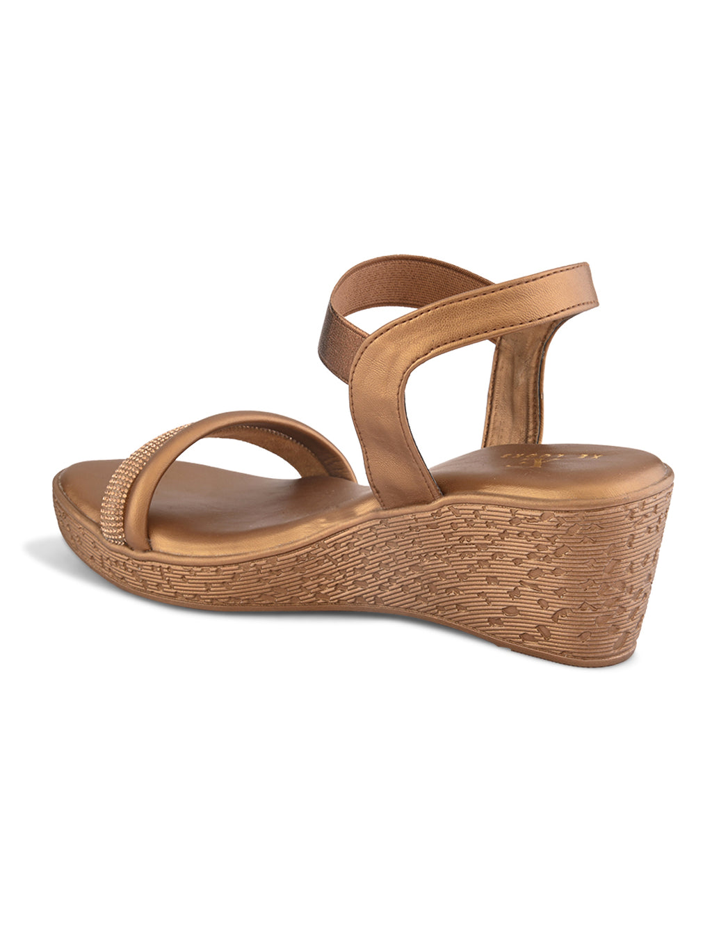 Elegant glitter front strap Wedge Sandal
