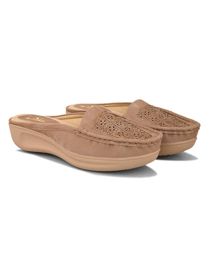 Embellished Slip-On Mules with Comfortable Cushioning