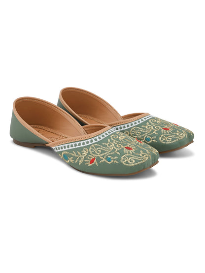 Flat Comfortable , Trend & Fancy  Embellished Punjabi Jutties