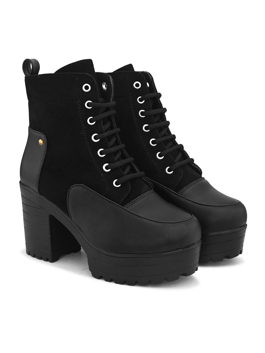 Comfortable & Trendy Attractive Black Block Heel Boots