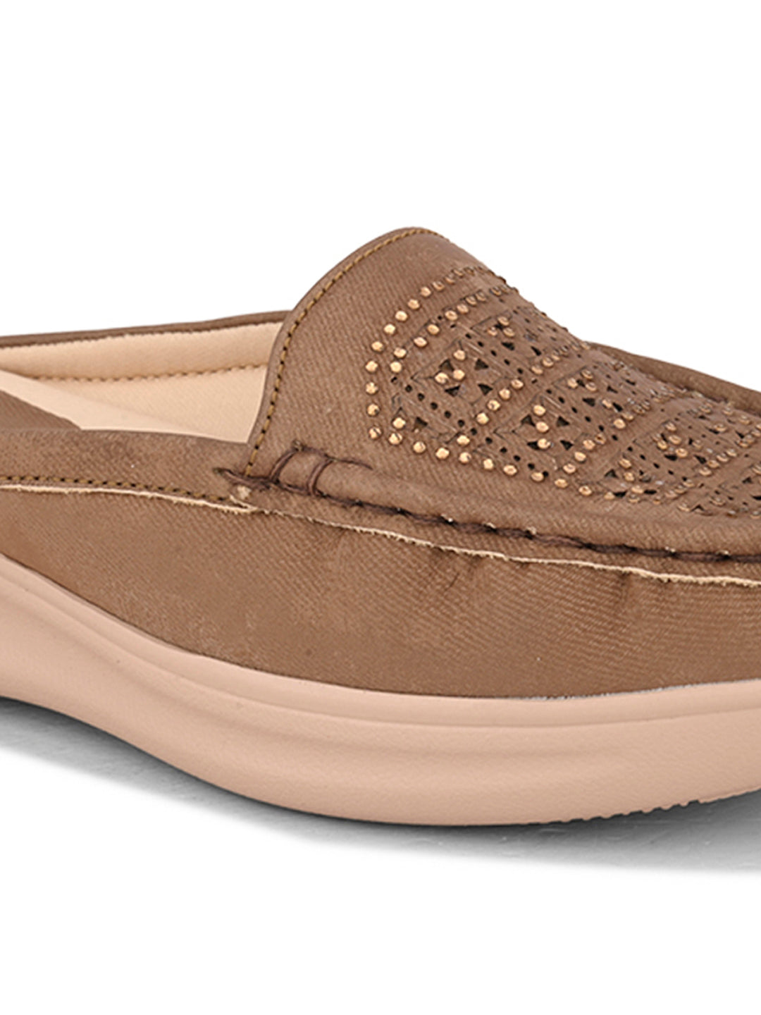 Embellished Slip-On Mules with Comfortable Cushioning