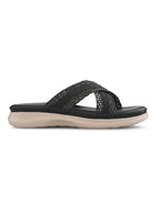 Braided Cross Strap Cushioned Comfort Platform Sandals