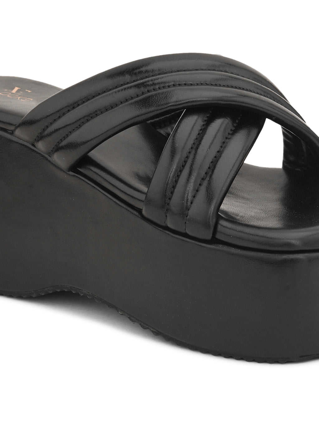 Cross Strap with cushion platform Slippers