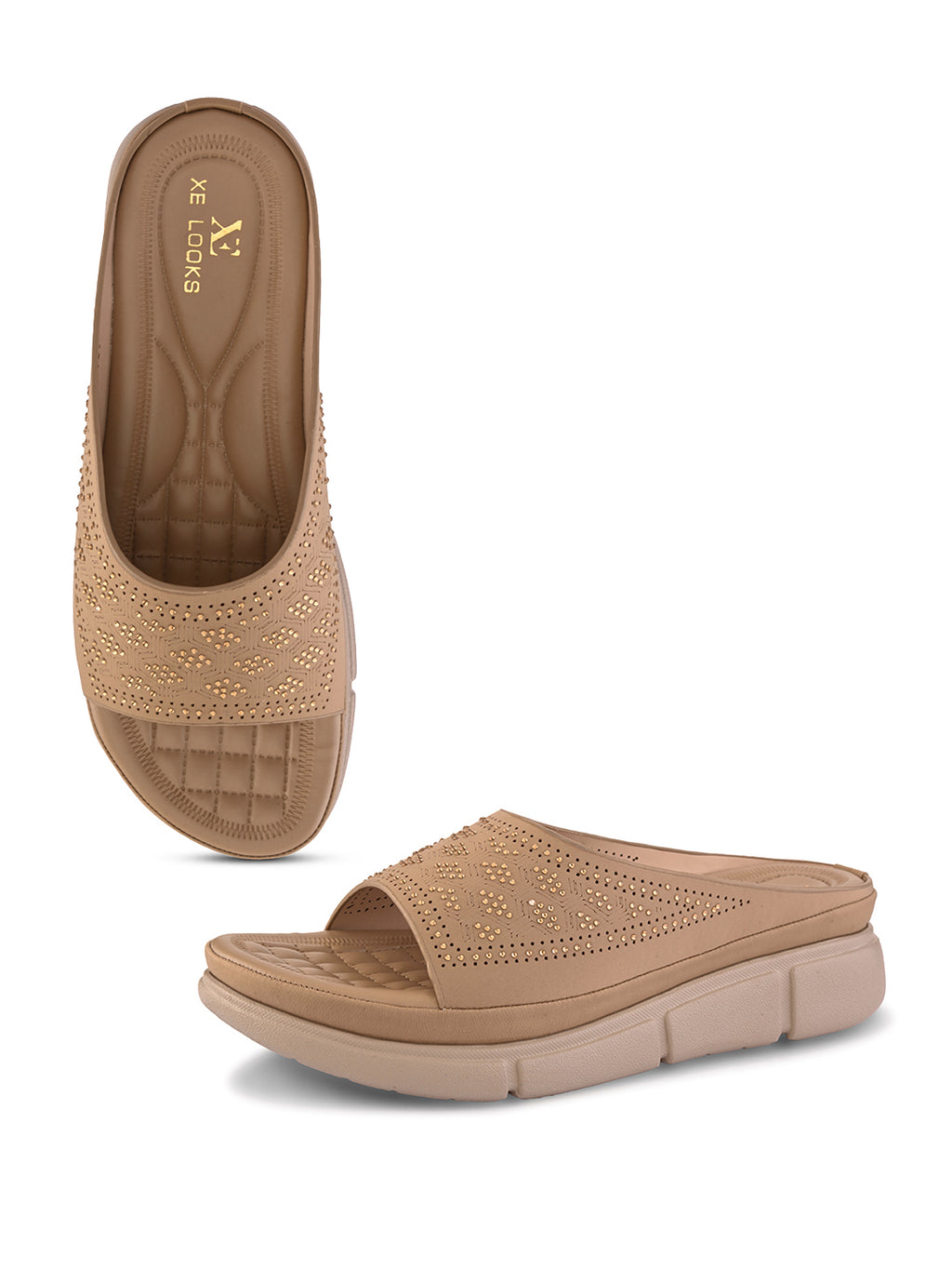 Comfort Embellished Slip-On Wedges