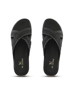 Braided Cross Strap Cushioned Comfort Platform Sandals