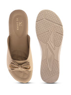 Sparkling bow embellishment Platform Slipper
