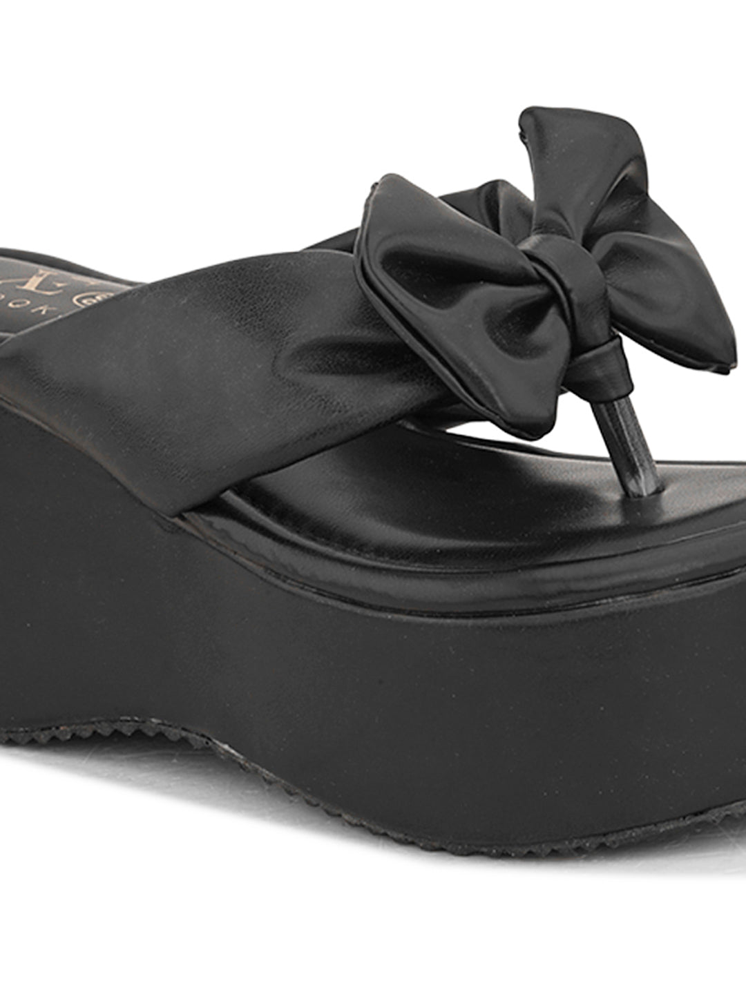 Bow Design with modern cushion platform Slippers