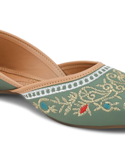 Flat Comfortable , Trend & Fancy  Embellished Punjabi Jutties