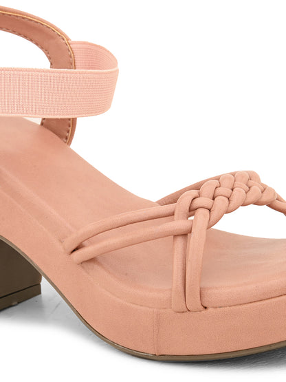 Block Heel Sandals With Comfort, Softness, Style, Elegance & Ankle straps