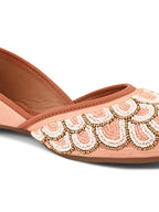 Ethnic Pearl & Bead Handcrafted Punjabi Juttis