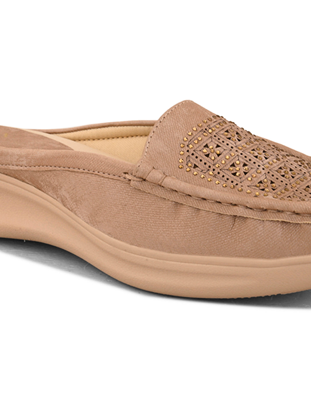 Embellished Slip-On Mules with Comfortable Cushioning