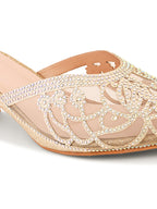 Attractive , Party wear Block Heel Slip-On Mule Sanal