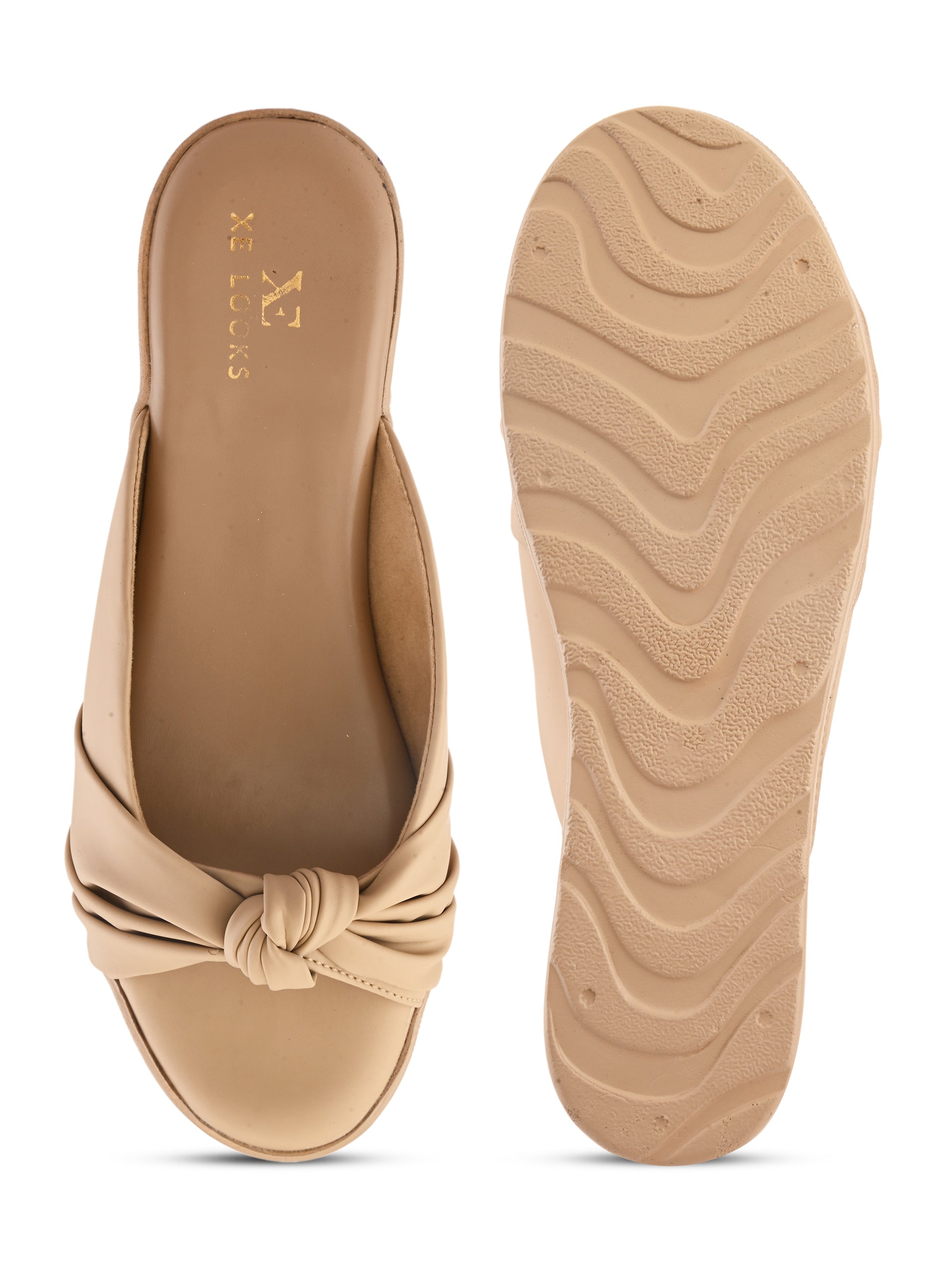 Stylish Knot Design Slip-On Wedge Sandal