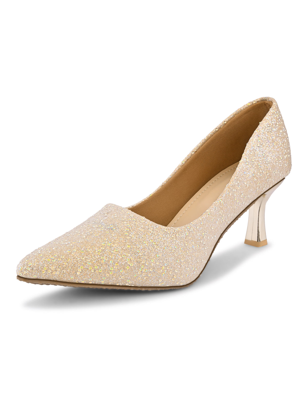 Embellished Pointed Toe Elegant Slip-On Pumps