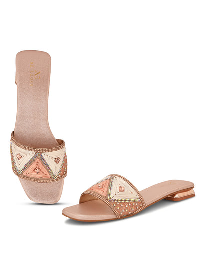 Chic & Classy Embellished Flat Slippers