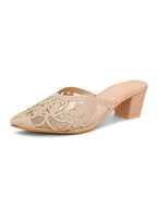 Attractive , Party wear Block Heel Slip-On Mule Sanal
