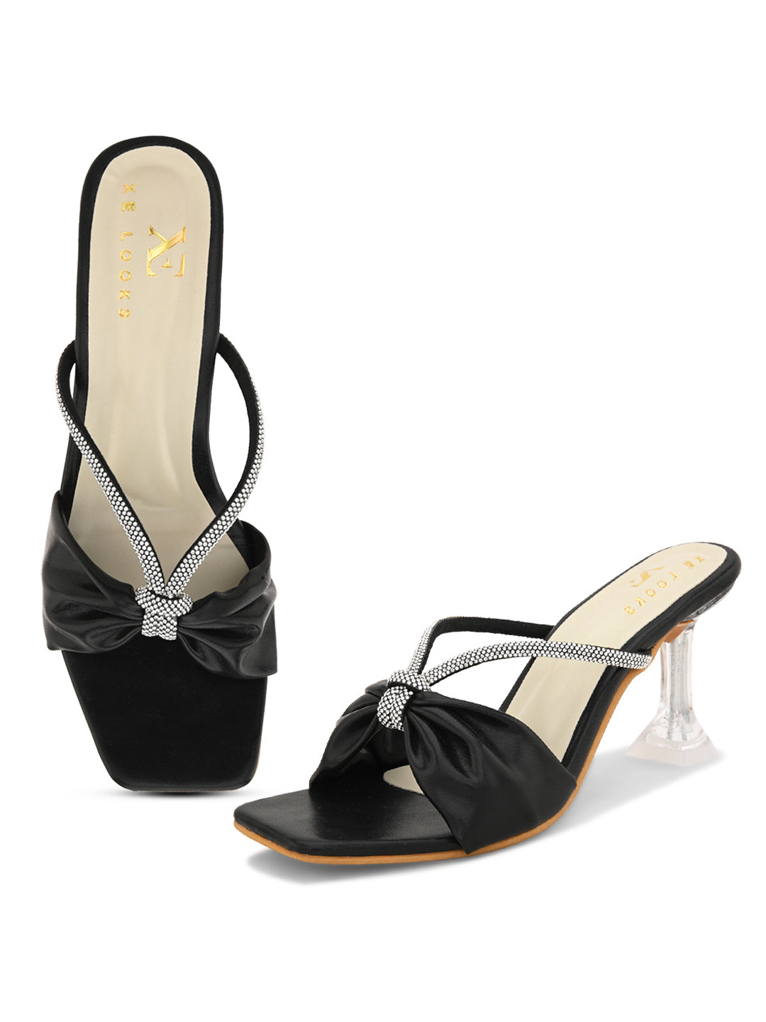 Elegant With Bow Accent Heel Sandal