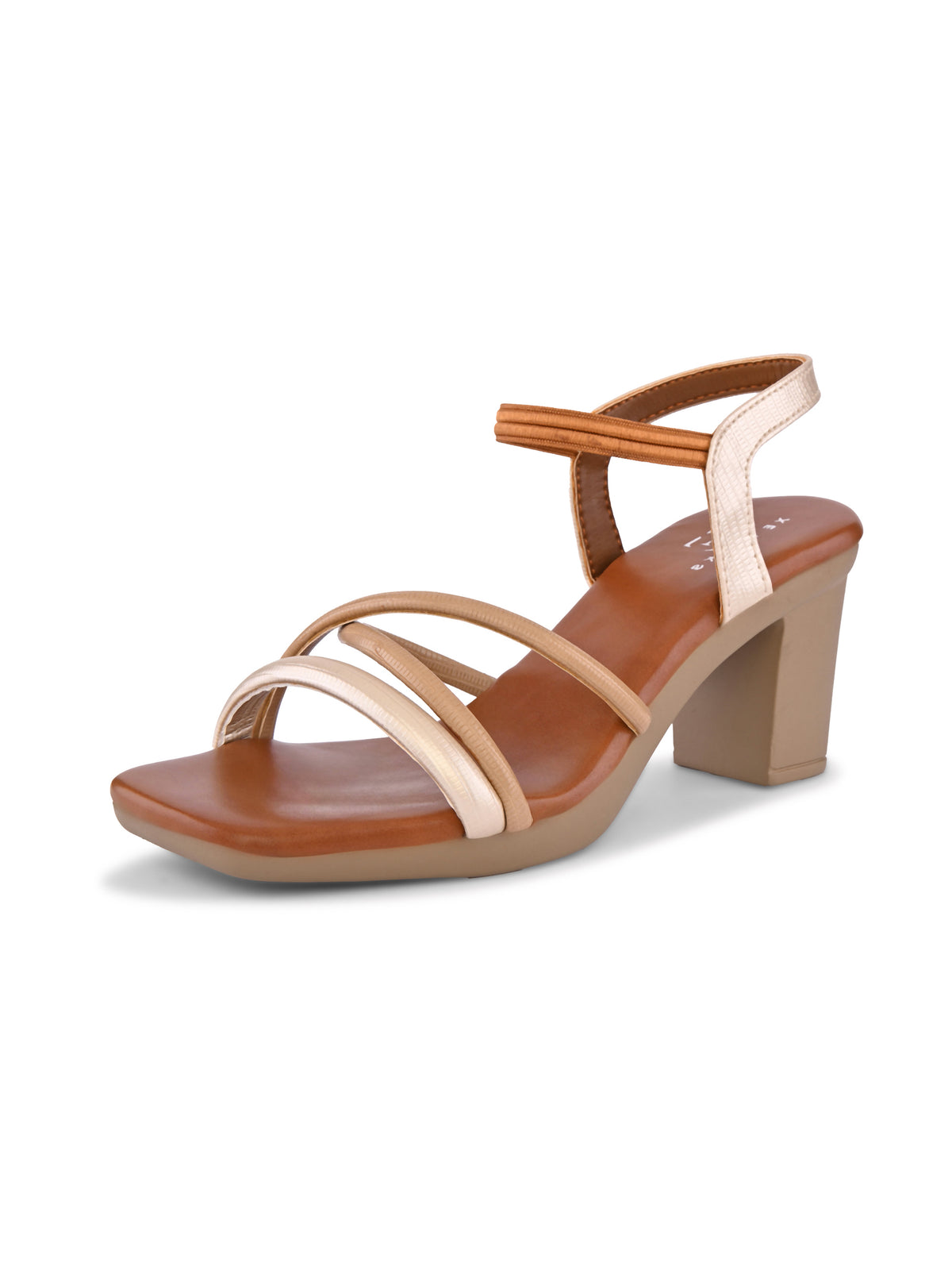 Multi-Strap Ankle Support Square Toe Block Heel Sandals