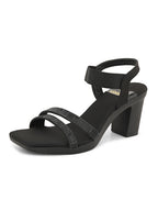 Fancy & Charm Block Heel Sandal With Ankle Straps