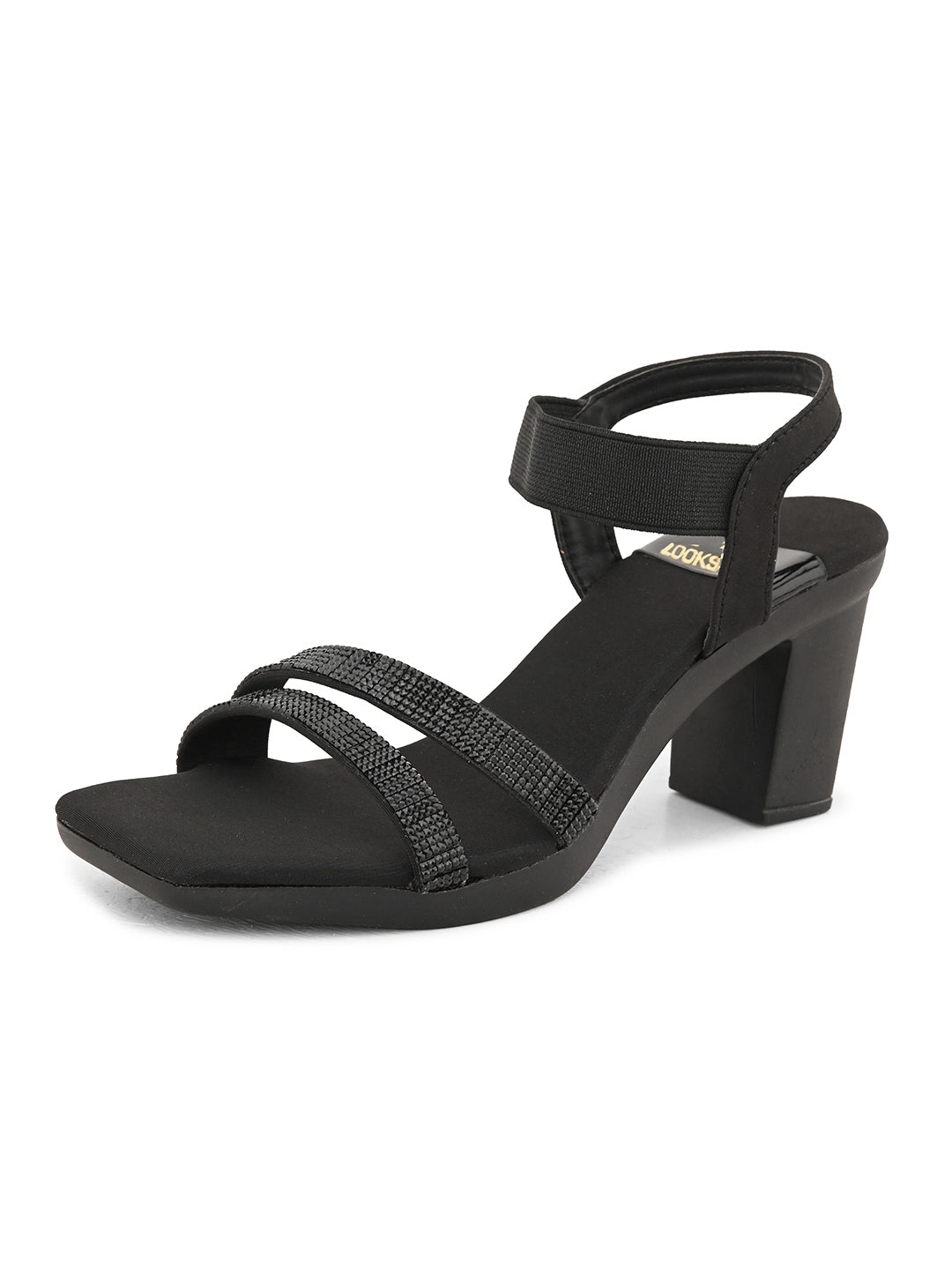 Fancy & Charm Block Heel Sandal With Ankle Straps