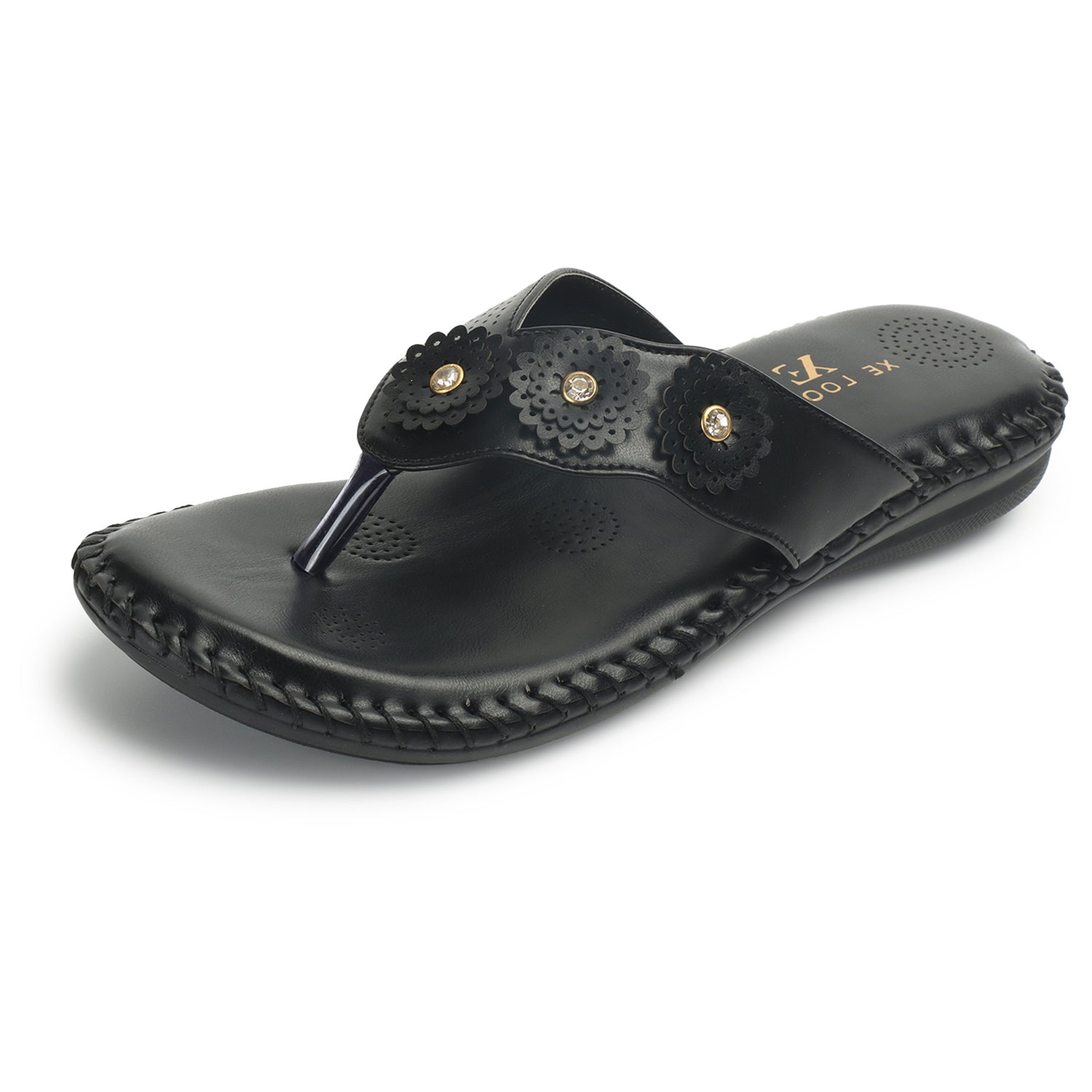 Sophisticated & Classic Flower Design Soft Cushion Doctor Slippers