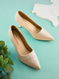 Embellished Pointed Toe Elegant Slip-On Pumps