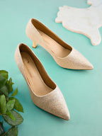 Embellished Pointed Toe Elegant Slip-On Pumps
