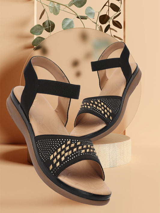 Graceful & Modern Siroski Design Sandals