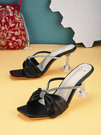 Elegant With Bow Accent Heel Sandal
