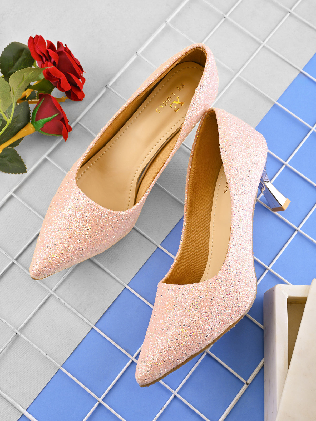 Embellished Pointed Toe Elegant Slip-On Pumps
