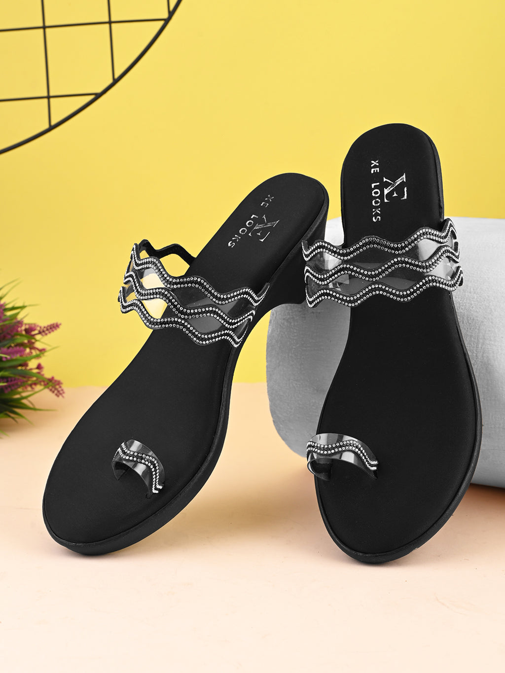 Elegant Toe-Ring Slip-On Sandals Comfort Sandals