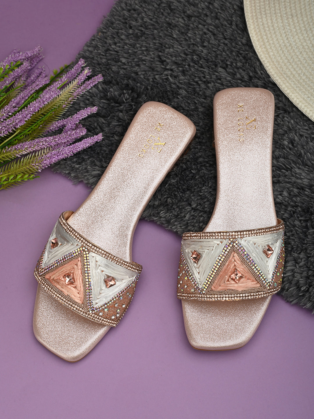 Chic & Classy Embellished Flat Slippers