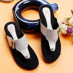 Sparkling & Alluring Stylish Flat Fashion Slippers