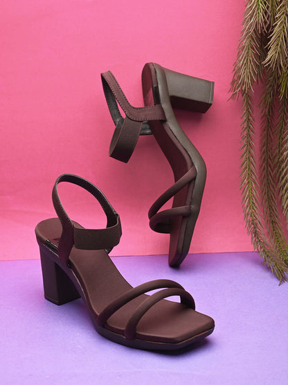 Bold & Trendy , Soft Block High Heels Sandals