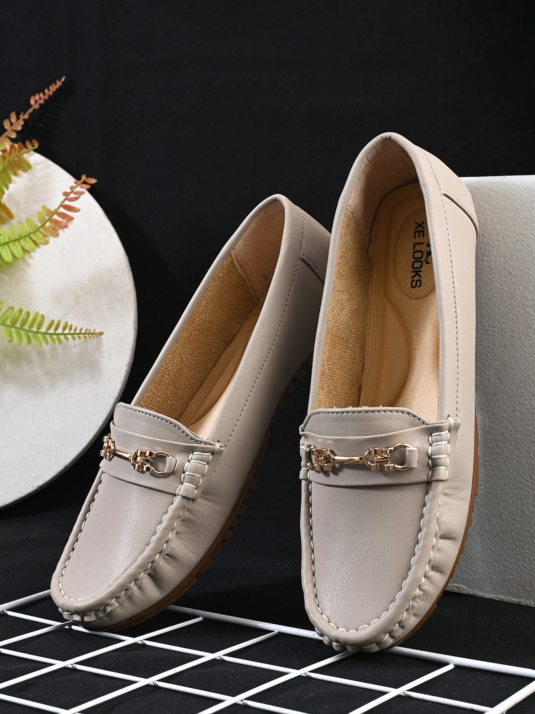 Classic Loafers with Metal Detail With Soft Insole Flats