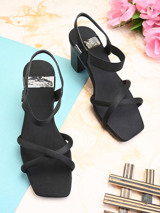 Bold & Attractive Block High Heels Sandals with Ankle strap