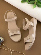 Perforated Detail Cushioned Slingback Flat Sandals