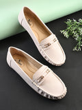 Soft Cushioned Slip-On Loafers with Metal Detail