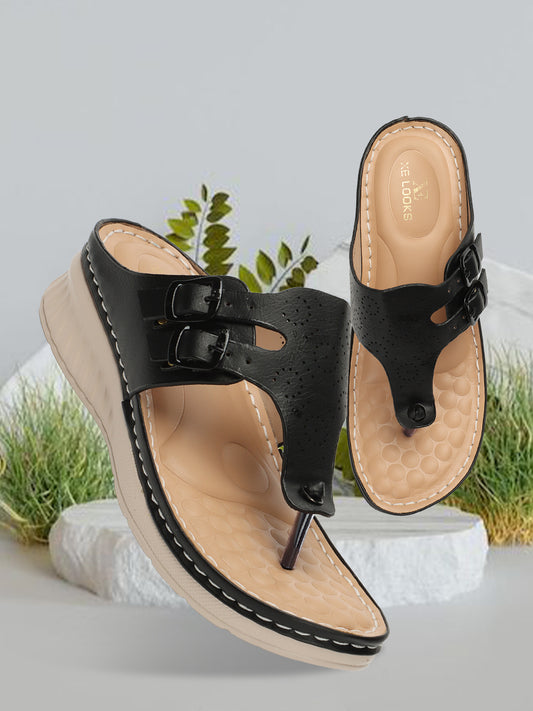 Graceful & Durable Buckle Design Doctor Slippers