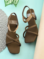 Bold & Attractive with Ankle strap Block High Heels Sandal